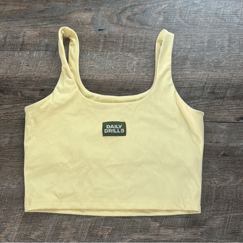 Daily Drills Yellow Tank Top - Picture 2 of 3